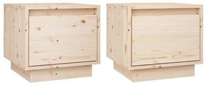 Bedside Cabinets 2 pcs 35x34x32 cm Solid Wood Pine