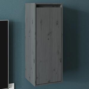 Wall Cabinet Grey 30x30x80 cm Solid Wood Pine
