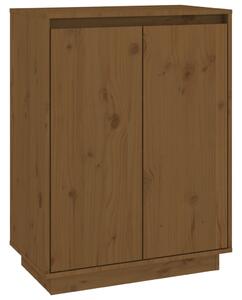 Shoe Cabinet Honey Brown 60x35x80 cm Solid Wood Pine
