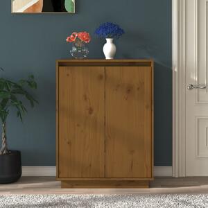 Shoe Cabinet Honey Brown 60x35x80 cm Solid Wood Pine