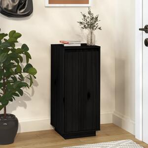 Shoe Cabinet Black 35x35x80 cm Solid Wood Pine
