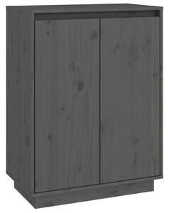 Shoe Cabinet Grey 60x35x80 cm Solid Wood Pine