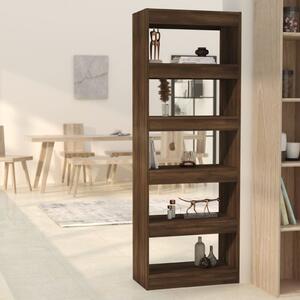 Book Cabinet/Room Divider Brown Oak 60x30x166 cm Chipboard