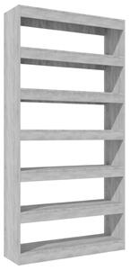 Book Cabinet/Room Divider Grey Sonoma 100x30x198 cm Engineered wood