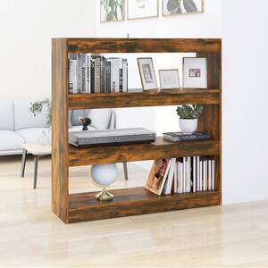Book Cabinet/Room Divider Smoked Oak 100x30x103 cm