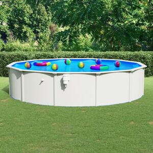 Swimming Pool with Steel Wall Round 550x120 cm White