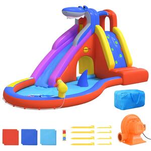 Happy Hop Inflatable Water Slide with Splash Pool 450x320x240 cm PVC