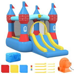 Happy Hop Inflatable Bouncer with Double Slide 368.5x265x220 cm PVC