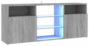 TV Cabinet with LED Lights Grey Sonoma 120x30x50 cm