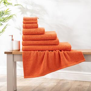 Super Soft Pure Cotton Towel Burnt Orange Orange