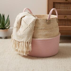 Maize Cotton Rope Basket Pink Pink