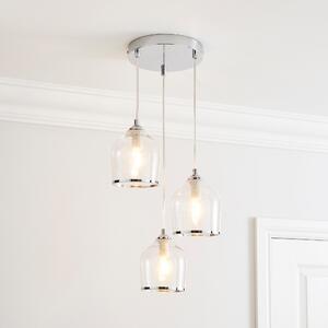 Lenny 3 Light Cluster Ceiling Fitting Silver