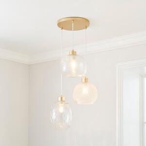 Elodie Clear 3 Light Cluster Ceiling Fitting Clear