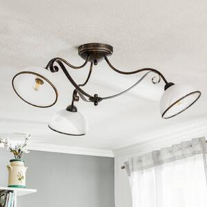 Antica ceiling light, country house style, 3-bulb