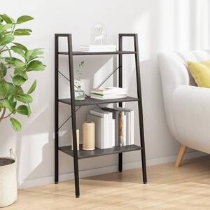 3-Tier Standing Shelf Black 56x35x108 cm