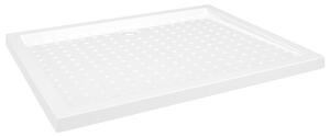 Shower Base Tray with Dots White 80x100x4 cm ABS