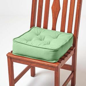 Dark Green Dining Chair Booster Cushion Firm 10cm Thick Seat Pad