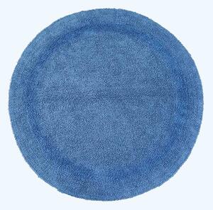 Homescapes Luxury Reversible Round Bath Mat - Cobalt Blue