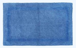 Homescapes Luxury Reversible Cobalt Blue Extra Large Cotton Bath Mat, 70 x 120 cm, Machine Washable, Super Absorbent, Soft and Tufted, Eco Friendly