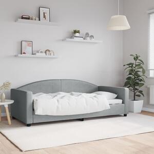 Day Bed Light Grey 90x190 cm Fabric