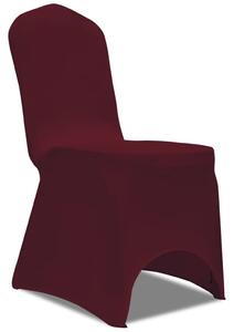 Chair Cover Stretch Burgundy 6 pcs