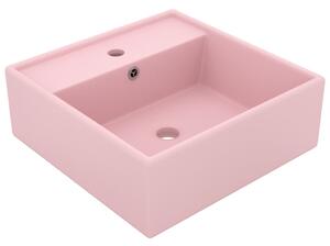 Luxury Basin Overflow Square Matt Pink 41x41 cm Ceramic
