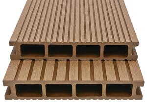 WPC Hollow Decking Boards with Accessories 10 m² 2.2 m Teak
