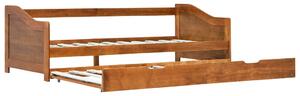 Pull-out Sofa Bed Frame Honey Brown Pinewood 90x200 cm