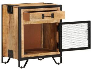 Bedside Cabinet 43x30x51 cm Solid Rough Mango Wood