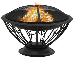 Fire Pit with Poker 75 cm XXL Steel