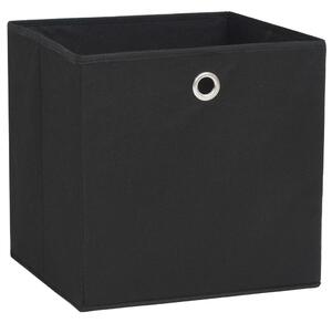Storage Boxes 10 pcs Non-woven Fabric 28x28x28 cm Black