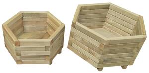 Two Piece Garden Raised Bed Set Impregnated Pinewood