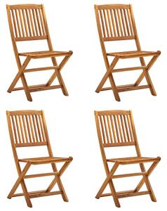 Folding Outdoor Chairs 4 pcs Solid Acacia Wood