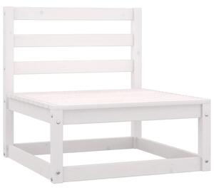 Garden Middle Sofas 2 pcs White Solid Wood Pine