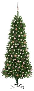 Artificial Pre-lit Christmas Tree with Ball Set 240 cm Green