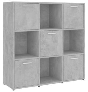 Book Cabinet Concrete Grey 90x30x90 cm Engineered Wood