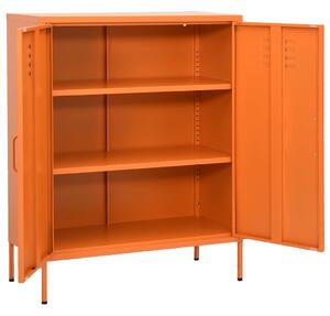 Storage Cabinet Orange 80x35x101.5 cm Steel
