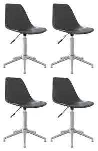 Swivel Dining Chairs 4 pcs Light Grey PP