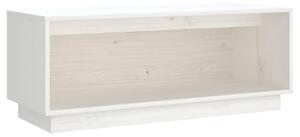 TV Cabinet White 90x35x35 cm Solid Wood Pine