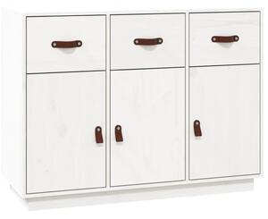 Sideboard White 100x40x75 cm Solid Wood Pine