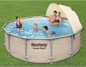Bestway Power Steel Swimming Pool Set with Canopy 396x107 cm