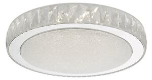 Dar AKE5008 Akelia Large Flush Ceiling Light In Stainless Steel - Dia: 400mm