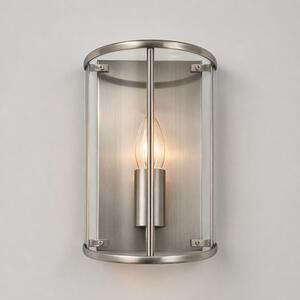 Impex LG77130/WB/SN Orly 1 Light Wall Lantern In Satin Nickel Finish