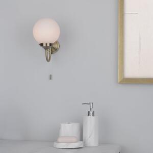 Dar BAR0775 Barclay Antique Brass Bathroom Wall Light