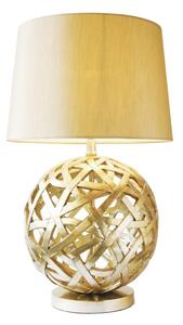 Dar BAL4263 Balthazar Gold Table Lamp With Cream Faux Silk Shade