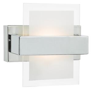 Dar APT0750 Apt 1 Light Wall Light In Polished Chrome And Glass