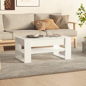 Coffee Table White 102x55x45 cm Engineered Wood