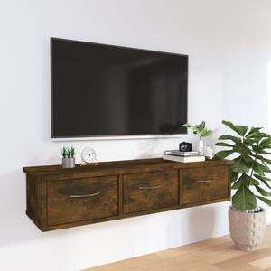 Wall Cabinet Smoked Oak 88x26x18.5 cm Engineered Wood