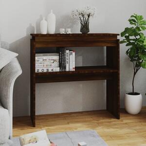Console Table Brown Oak 80x30x80 cm Engineered Wood