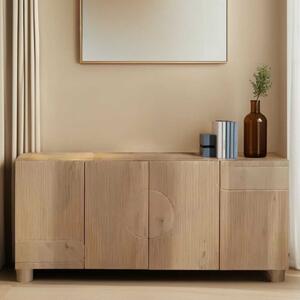 Ashford Wooden Storage Cabinet With 4 Doors In Natural